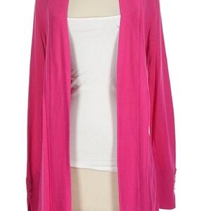 White House Black Market Fuchsia Open Front Cardigan